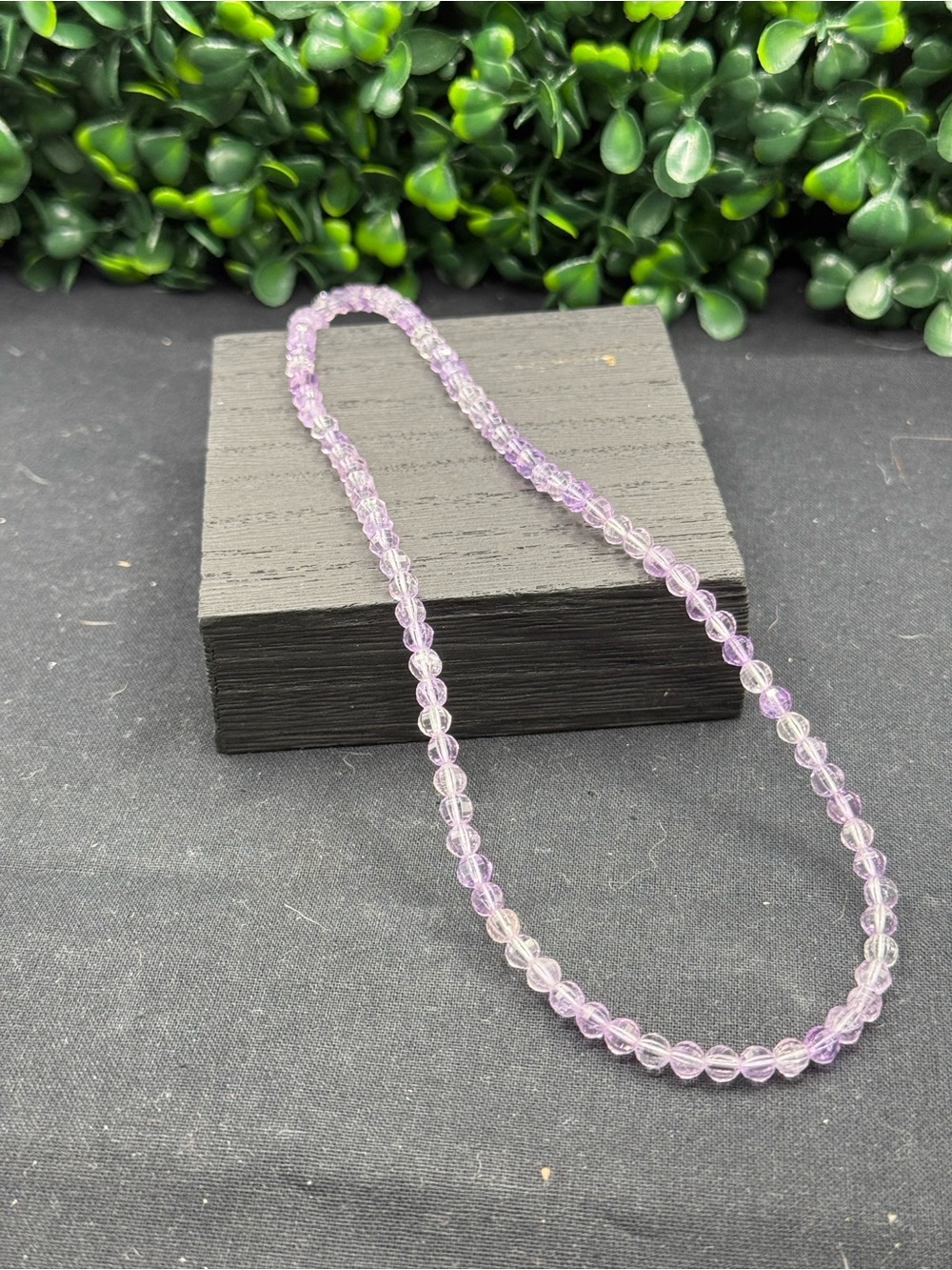 Natural, Faceted Amethyst Bead Necklace